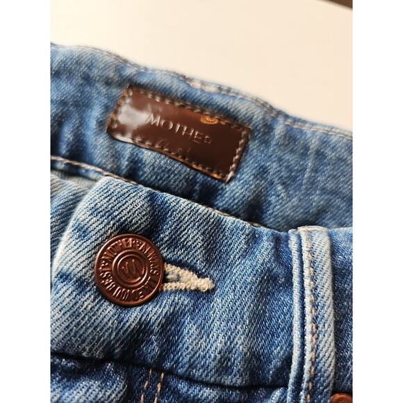 Mother Women's‎ Blue High Waisted Looker Ankle Fray Denim Jeans Size 25 - Picture 3 of 7